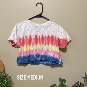 cropped tie dye shirt